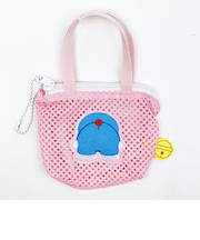 ドラえもん ミニチュアバッグボールチェーン ピンク メッシュ ポーチ