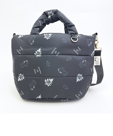 スヌーピー 2WAYトートバッグ ブラックダウン SNOOPY