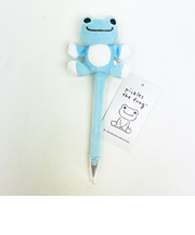 かえるのピクルス マスコットボールペン (ブルー) 文具