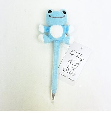 かえるのピクルス マスコットボールペン (ブルー) 文具