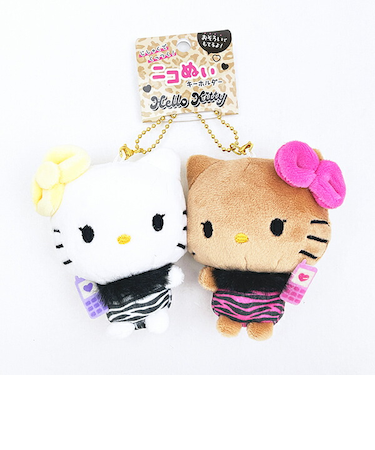 サンリオ ハローキティ＆ミミィ ニコぬいキーホルダー ぬいぐるみ 日焼け キティ Sanrio