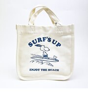 スヌーピー ランチ仕切りトートバッグ サーフ アイボリー SNOOPY