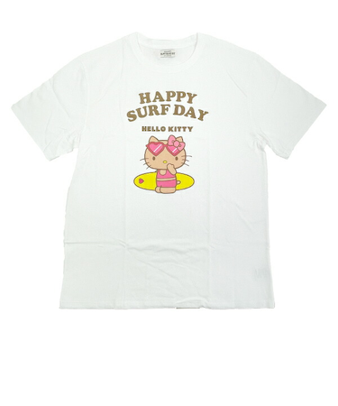 サンリオ 日焼け キティ 半袖Tシャツ(XL) サーフ アパレル Sanrio