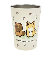 タヌキとキツネ 2WAY真空二重タンブラー (450ml) (アイコン) コップ ランチ