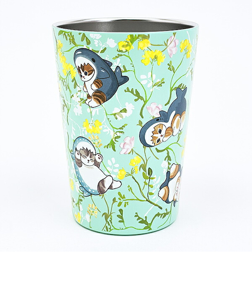 モフサンド ×日比谷花壇 サメにゃん 2WAY真空二重タンブラー(M) コップ ランチ mofusand