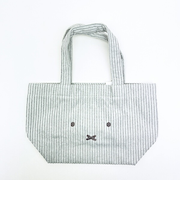 ミッフィー miffy トートバッグ グレー おかお コーデュロイ ランチ