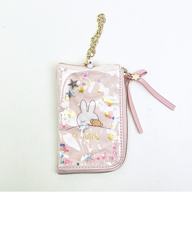 ミッフィー miffy キーパスポーチ ピンク ドリーミーシリーズ 定期入れ