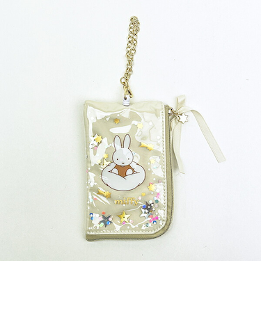 ミッフィー miffy キーパスポーチ アイボリー ドリーミーシリーズ 定期入れ