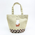 ミッフィー miffy ミニトートバッグ ベージュ ダイアゴナルチェック ランチ