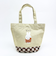 ミッフィー miffy ミニトートバッグ ベージュ ダイアゴナルチェック ランチ