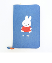 ミッフィー miffy フリーケース ブルー カラフルサガラ 母子手帳ケース