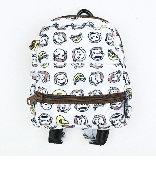 おさるのジョージ  リュック型ポーチ フェイス ホワイト