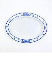 スヌーピー 楕円プレート ブルー ダイナー 食器 日本製 SNOOPY