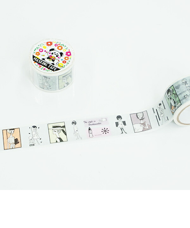 内藤ルネ ルネガールモダン マスキングテープ(2cm) 文具 日本製