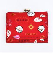 モフサンド パンダにゃん 三つ折り財布 レッド mofusand