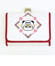 モフサンド パンダにゃん 三つ折り財布 アイボリー mofusand