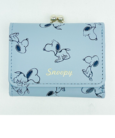 スヌーピー 3つ折り財布 (ブルー) SNOOPY