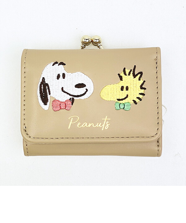 スヌーピー 3つ折り財布 (ブラウン) SNOOPY