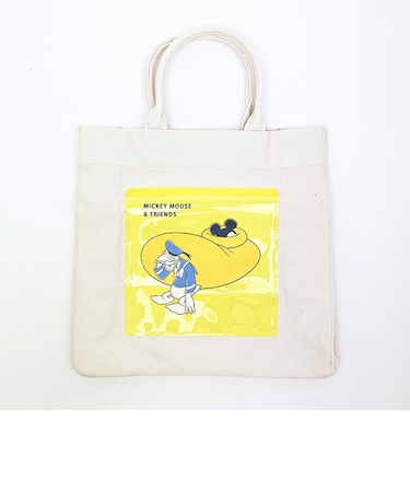 ディズニー ミッキー＆ドナルド トートバッグ イエロー Disney