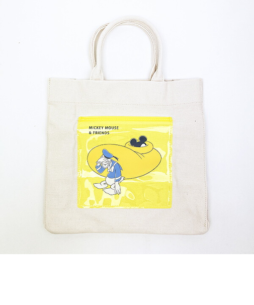 ディズニー ミッキー＆ドナルド トートバッグ イエロー Disney
