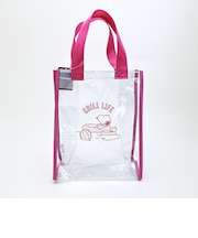 スヌーピー PVCクリアトートバッグ(M) ピンク チルライフ SNOOPY