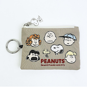 スヌーピー オール 刺繍パスポーチ ベージュ SNOOPY