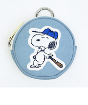 スヌーピー サークルポーチ グレー ベースボール SNOOPY