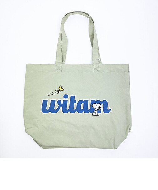 スヌーピー ウッドストック トートバッグ グリーン SNOOPY