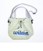 スヌーピー ウッドストック 巾着ショルダーバッグ グリーン SNOOPY