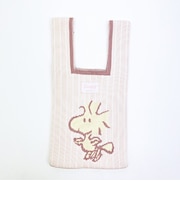 スヌーピー ウッドストック ニットミニトートバッグ ピンク SNOOPY