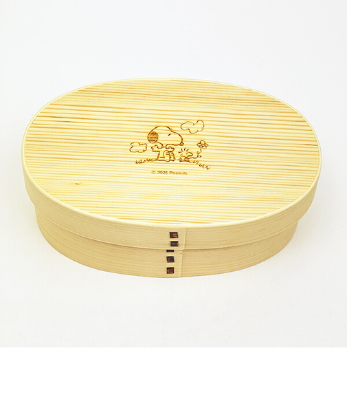 スヌーピー 木製曲げわっぱ ランチボックス (オスワリ) SNOOPY