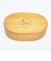 スヌーピー 木製くりぬき ランチボックス (オスワリ) SNOOPY