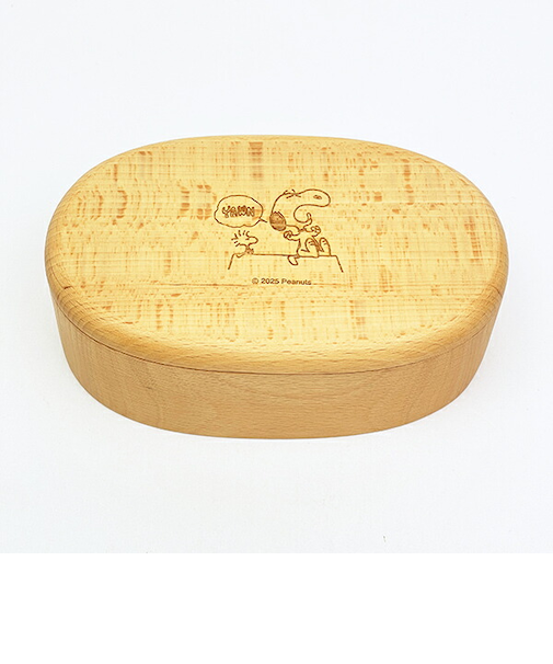 スヌーピー 木製くりぬき ランチボックス (アクビ) SNOOPY