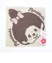 モンチッチ 女の子 タオルハンカチ(ピンク)