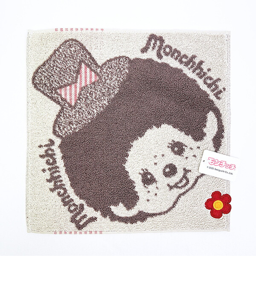 モンチッチ 女の子 タオルハンカチ(レッド)