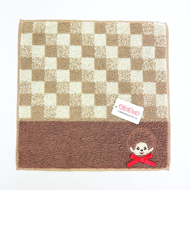 モンチッチ クラシカル タオルハンカチ (ブラウン)