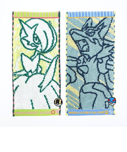 ポケットモンスター ルカリオ×メガサーナイト ハーフ タオルハンカチ(2