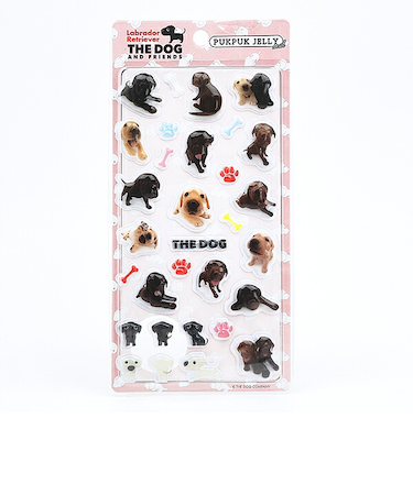 THE DOG ラブラドルレトリバー ぷくぷくジェリーシール 立体シール 犬 文具