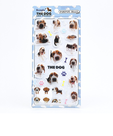 THE DOG ビーグル ぷくぷくジェリーシール 立体シール 犬 文具