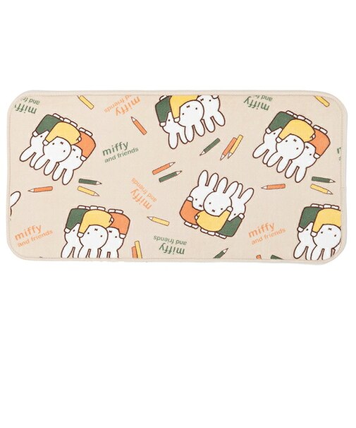 ミッフィー miffy ラグマット【45cm×90cm】 フルフラワー インテリア