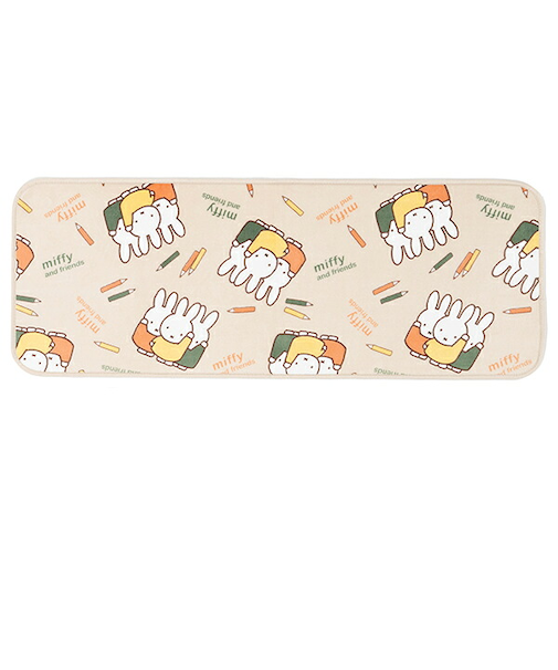 ミッフィー miffy ラグマット【45cm×120cm】 フルフラワー インテリア