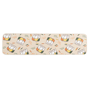 ミッフィー miffy ラグマット【45cm×180cm】 フルフラワー インテリア