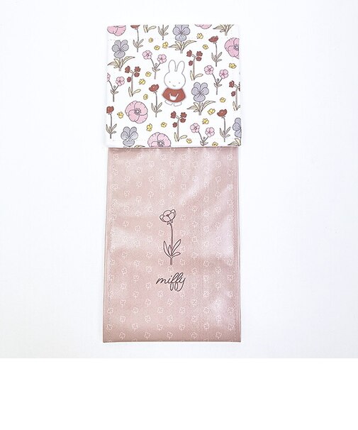 ミッフィー miffy 拭けるペーパーホルダーカバー ブラウン フルフラワー