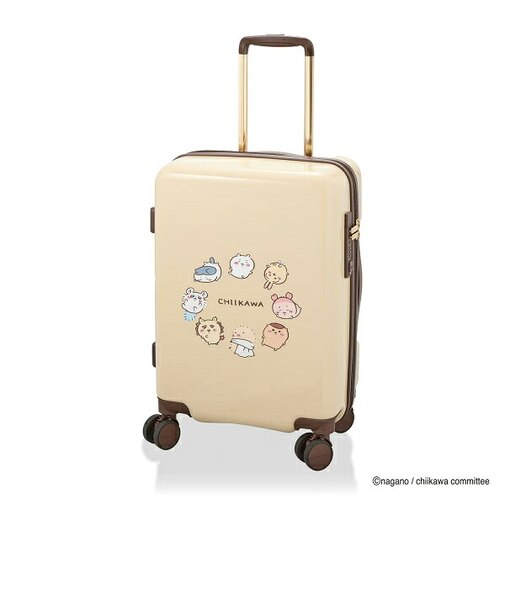 ちいかわ ジッパータイプ スーツケース  ( ベージュサークル)  Sサイズ