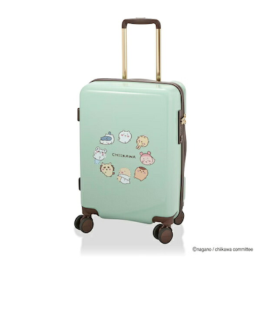 ちいかわ ジッパータイプ スーツケース  ( ミントサークル)  Sサイズ
