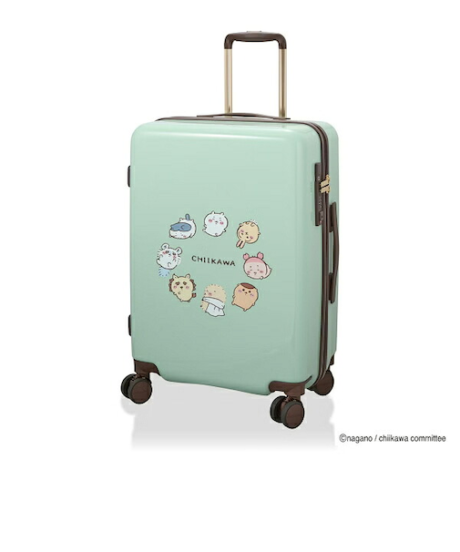 ちいかわ ジッパータイプ スーツケース  ( ミントサークル)  Mサイズ