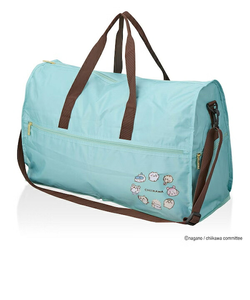 ちいかわ 折りたたみボストンバッグ ( ミントサークル) Lサイズ