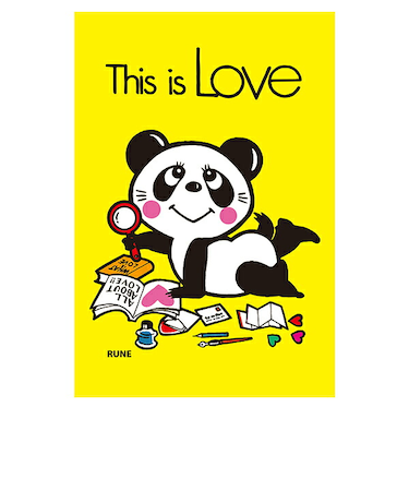 内藤ルネ This is Love ポストカード 文具