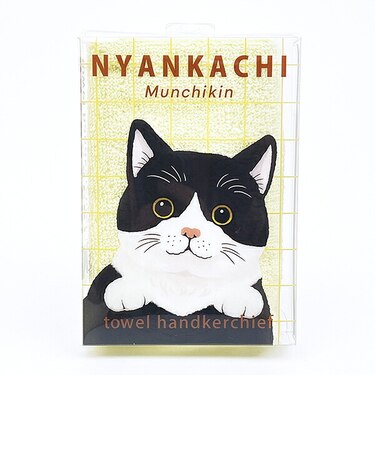 にゃんかち マンチカン ハンカチタオル りぶはあと