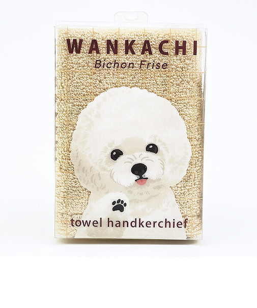 わんかち ビションフリーゼ ハンカチタオル りぶはあと